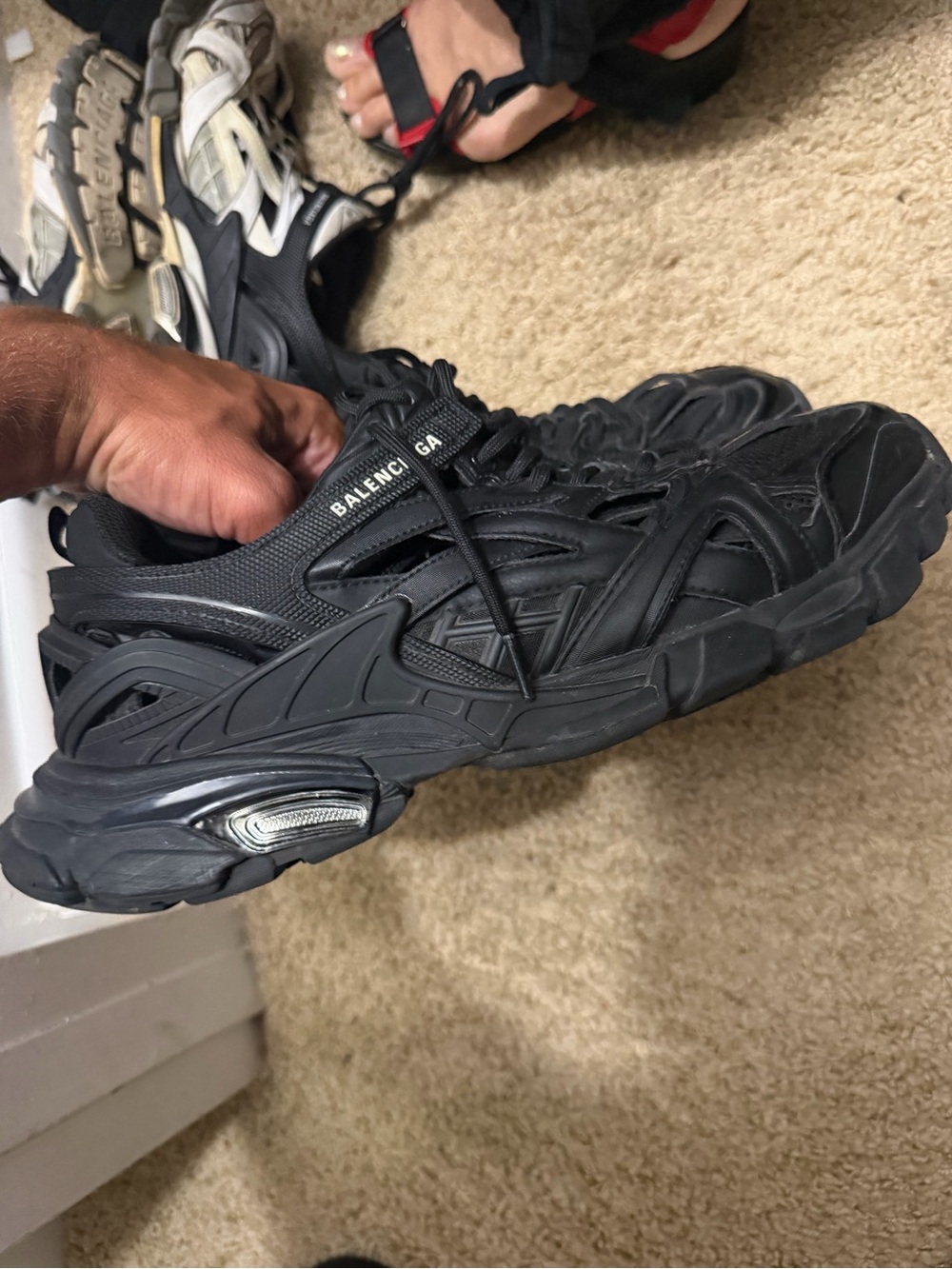 Balenciaga Men's Black Trail Runner Sneakers - Picture 3 of 8